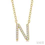 ASHI - 'N' DIAMOND INITIAL PENDANT