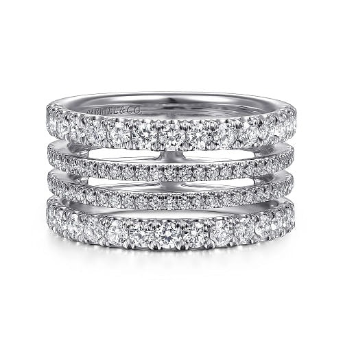 GABRIEL - 4 ROW DIAMOND RING