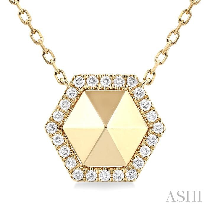 ASHI - HEXAGON DIAMOND PENDANT