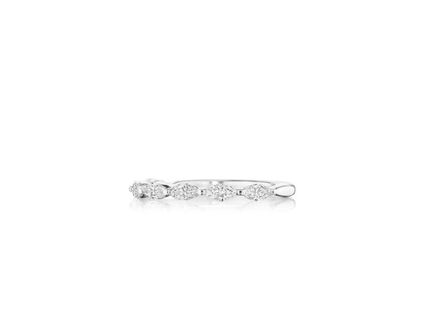 HENRI DAUSSI - PLATINUM MARQUISE DIAMOND BAND