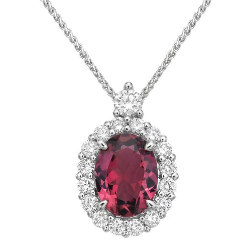 PINK TOURMALINE & DIAMOND PENDANT