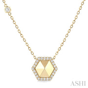 ASHI - HEXAGON DIAMOND PENDANT