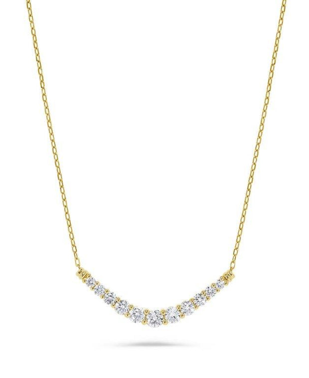 CURVED DIAMOND BAR PENDANT