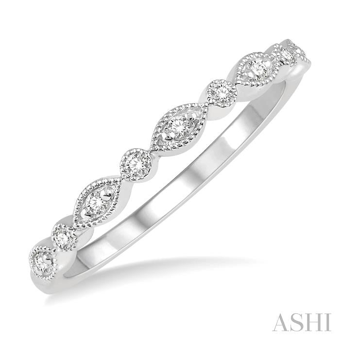 ASHI - MILIGRAIN ILLUSION MARQUISE DIAMOND BAND