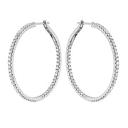 DIAMOND IN & OUT HOOP EARRINGS - 1 3/4 CT