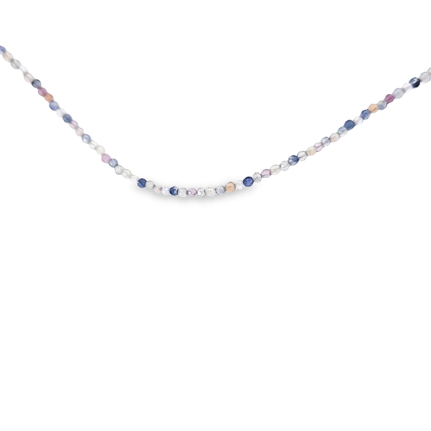 MULTICOLOR SAPPHIRE BEAD NECKLACE