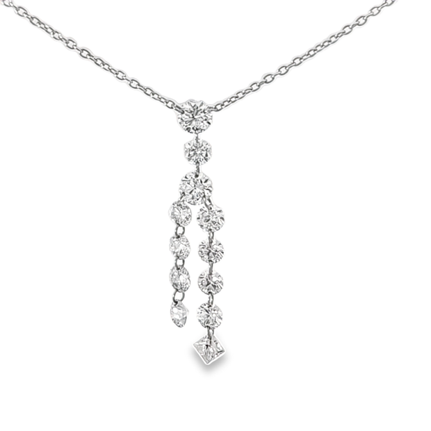 FLOATING DIAMOND TASSLE PENDANT