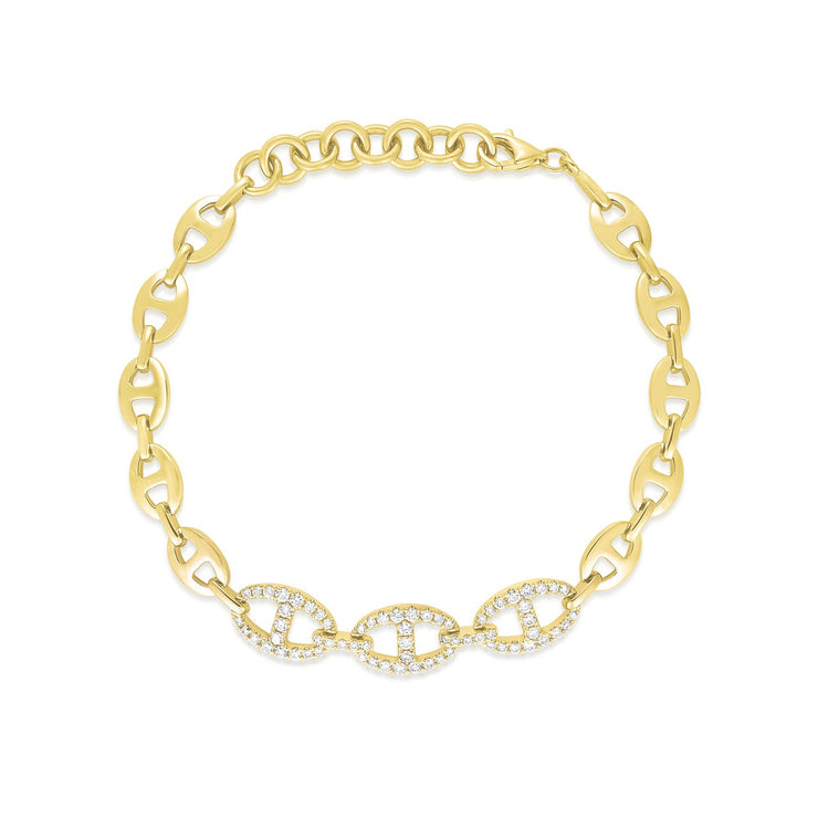 URBAETIS - DIAMOND MARINER CHAIN BRACELET