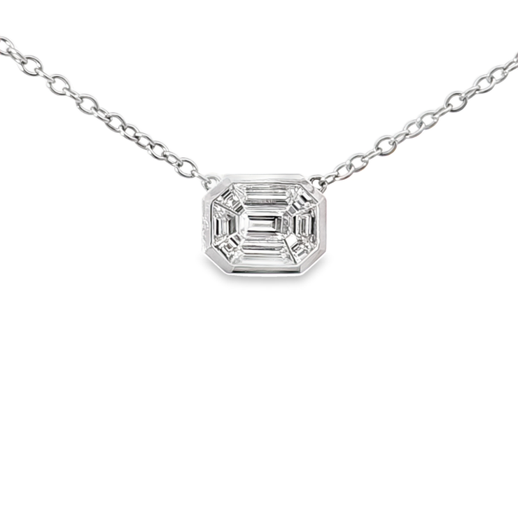 DIAMOND BAGUETTE CLUSTER PENDANT