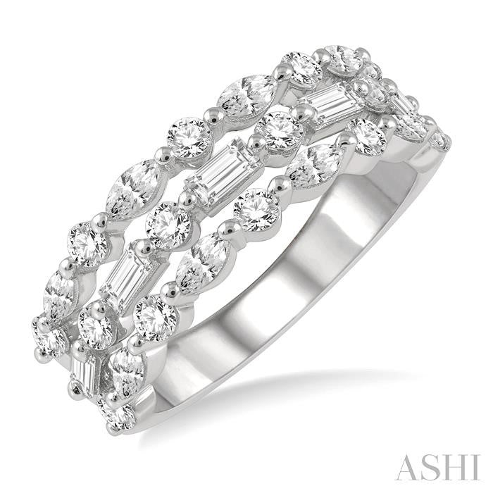 3 ROW DIAMOND RING