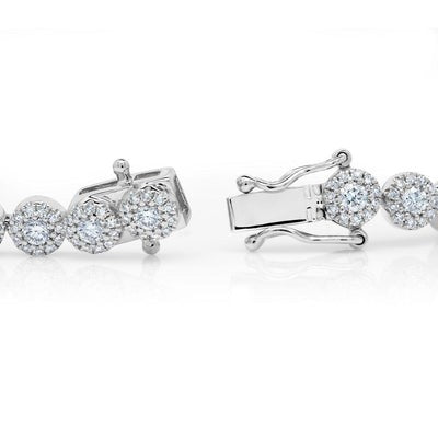 SHY CREATION - DIAMOND CLUSTER TENNIS BRACELET