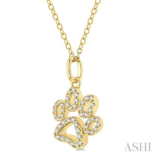 Ashi - Diamond Dog Pawprint Pendant