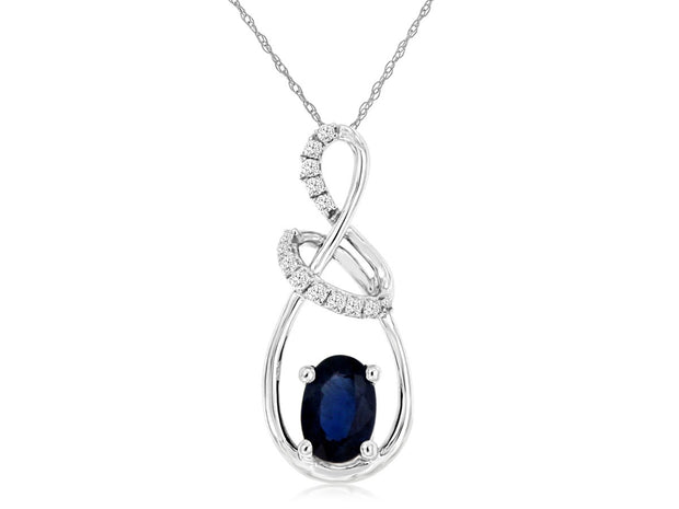 SAPPHIRE & DIAMOND PENDANT