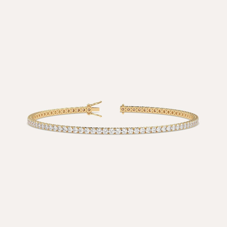 Yellow Gold Tennis Bracelet - 2 3/4 Ct