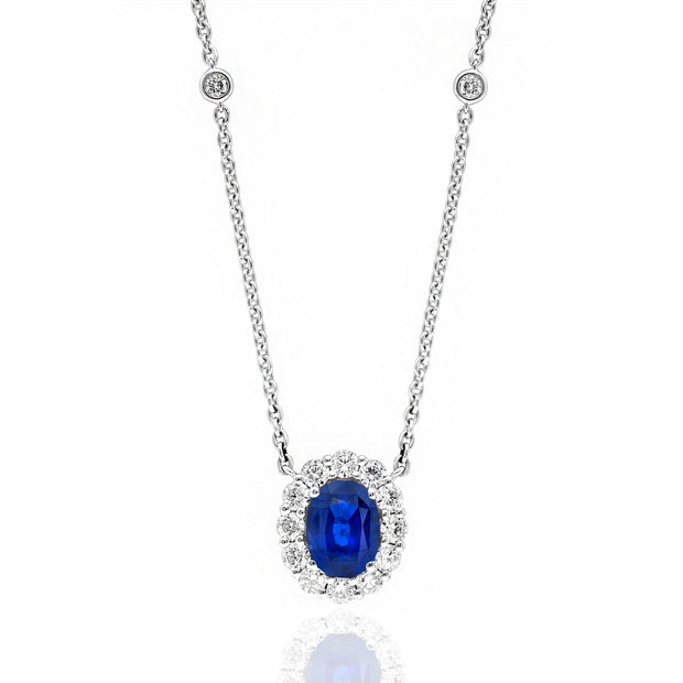 SAPPHIRE & DIAMOND NECKLACE