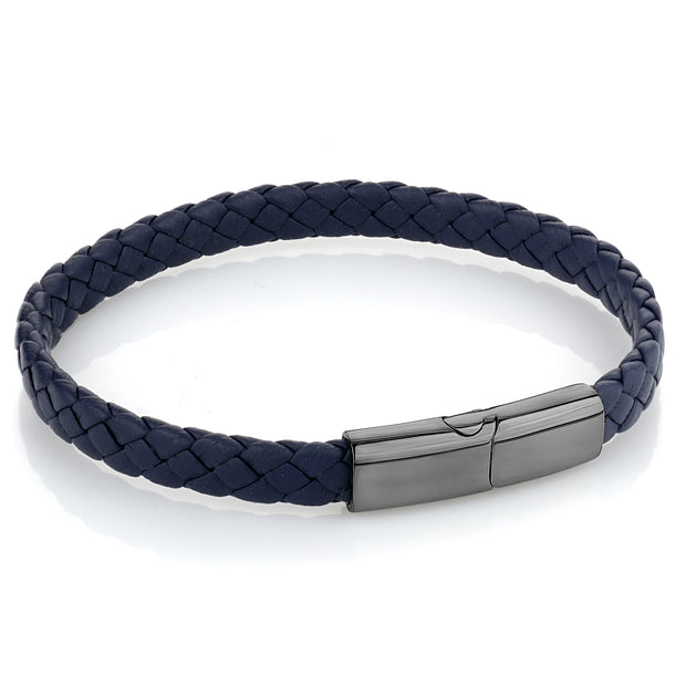 BLUE LEATHER BRACELET