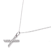 DIAMOND INITIAL 'X' PENDANT