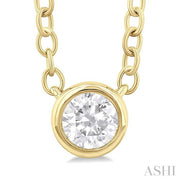 ASHI - ROUND DIAMOND SOLITAIRE PENDANT - 1/6 CT