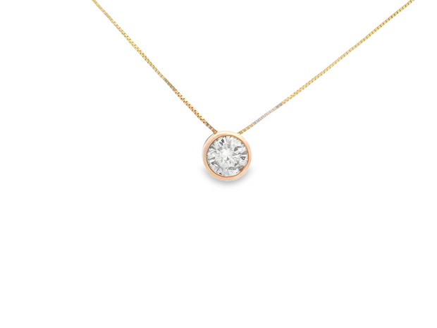 Diamond Solitaire Pendant - 2/3 Ct