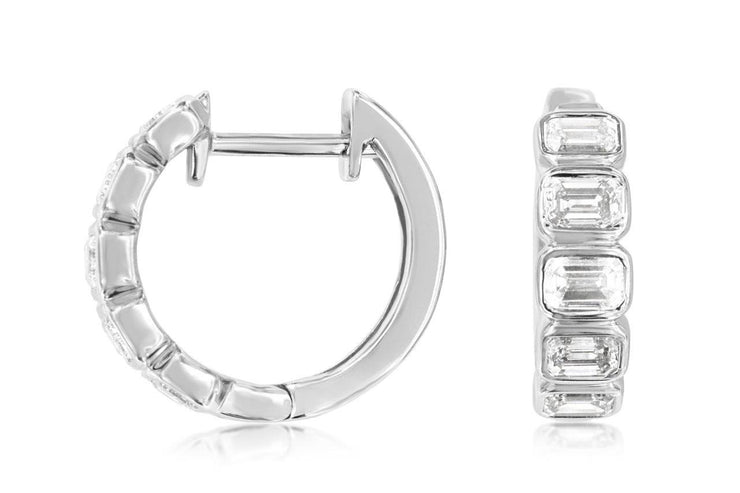 DIAMOND HUGGIE HOOP EARRINGS