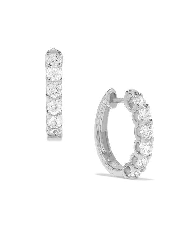 DIAMOND HOOP EARRINGS - 1 1/2 CT