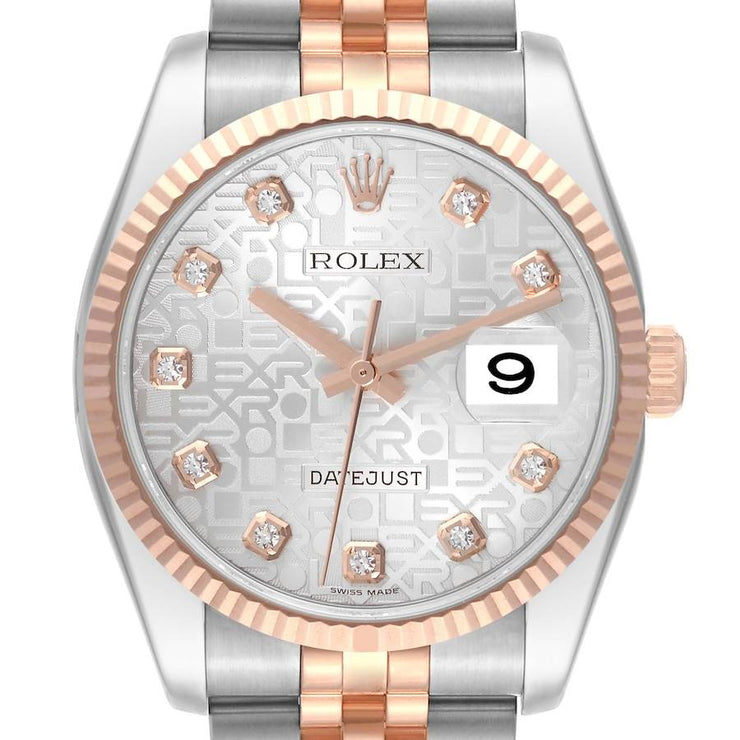 ROLEX DATEJUST, DIAMOND COMPUTER DIAL, ROSE GOLD