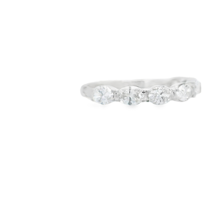 EAST WEST OVAL DIAMOND WEDDING BAND