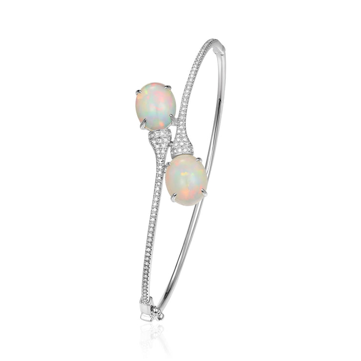 LUVENTE - OPAL & DIAMOND BANGLE BRACELET