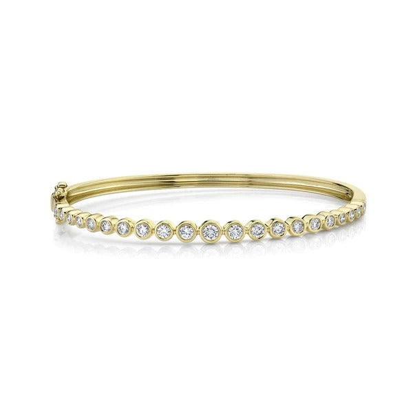 SHY CREATION - BEZEL SET DIAMOND BANGLE BRACELET