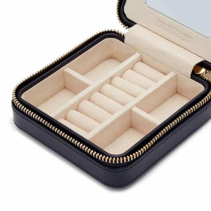 WOLF - "Maria" Square Zip Jewelry Case - Navy