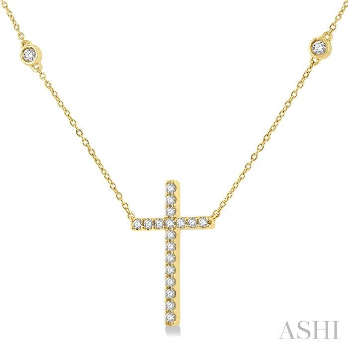 DIAMOND CROSS PENDANT - 1/2 CT