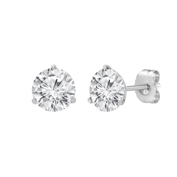 LAB DIAMOND STUD EARRINGS 1.00CTW