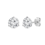 LAB DIAMOND STUD EARRINGS 6.17CTW