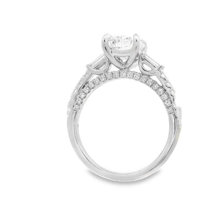 DIAMOND ENGAGEMENT RING – 2 CT RADIANT CUT CENTER