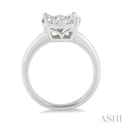 ASHI - DIAMOND CLUSTER ENGAGEMENT RING - 0.75 TCW