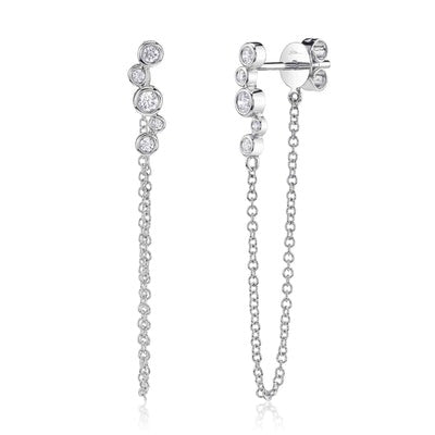 SHY CREATION - DIAMOND CHAIN DANGLE EARRINGS