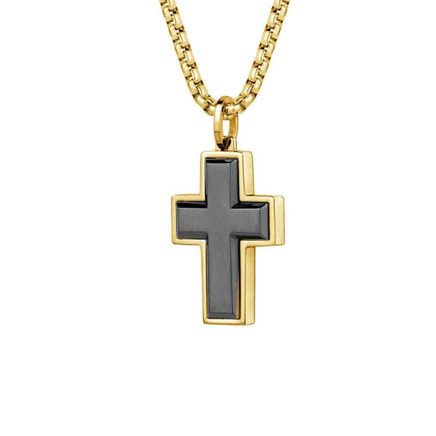 ITALGEM STEEL – CROSS NECKLACE