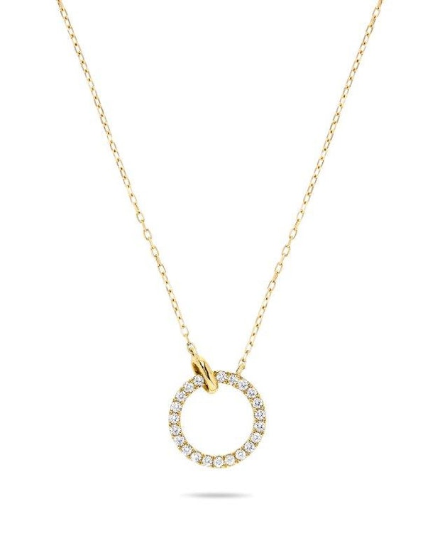 OPEN CIRCLE DIAMOND PENDANT