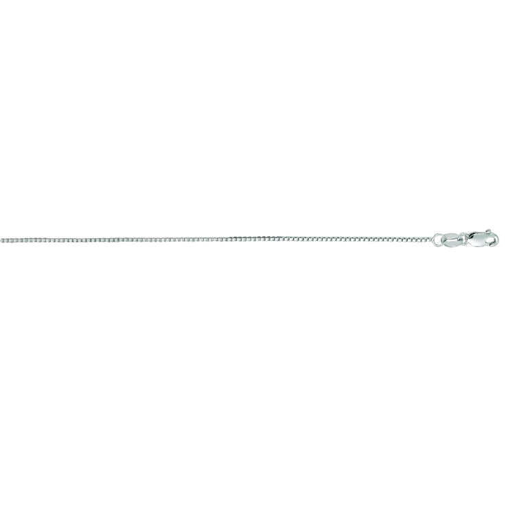 White Gold Box Chain 18"