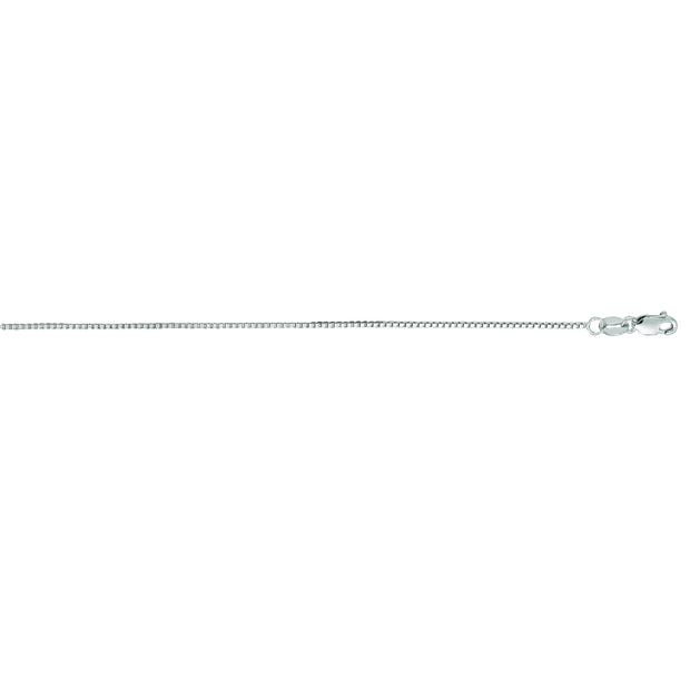 WHITE GOLD BOX CHAIN 18"