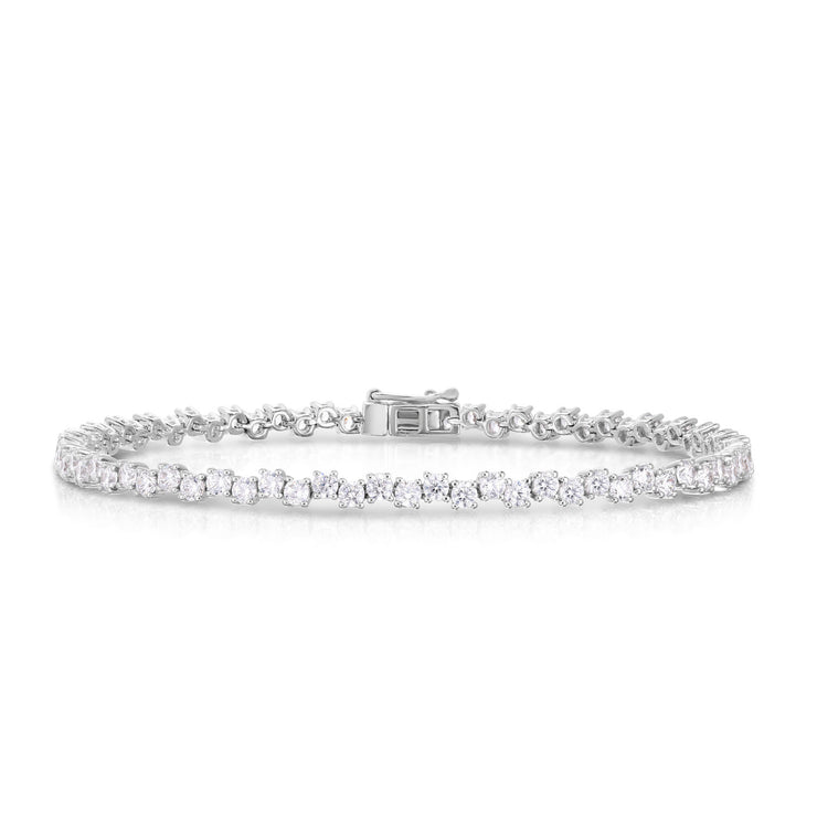 URBAETIS - OFFSET DIAMOND TENNIS BRACELET