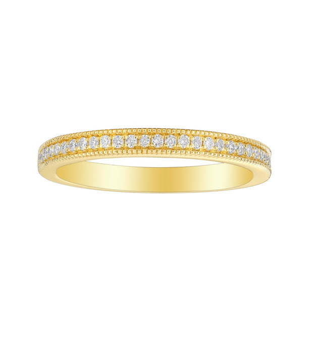 MILIGRAIN EDGE DIAMOND WEDDING BAND