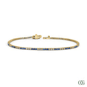 SAPPHIRE & DIAMOND TENNIS BRACELET