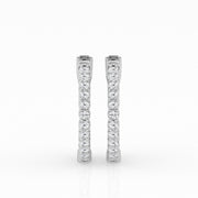 Diamond In & Out Hoop Earrings - 3 1/2 Ct