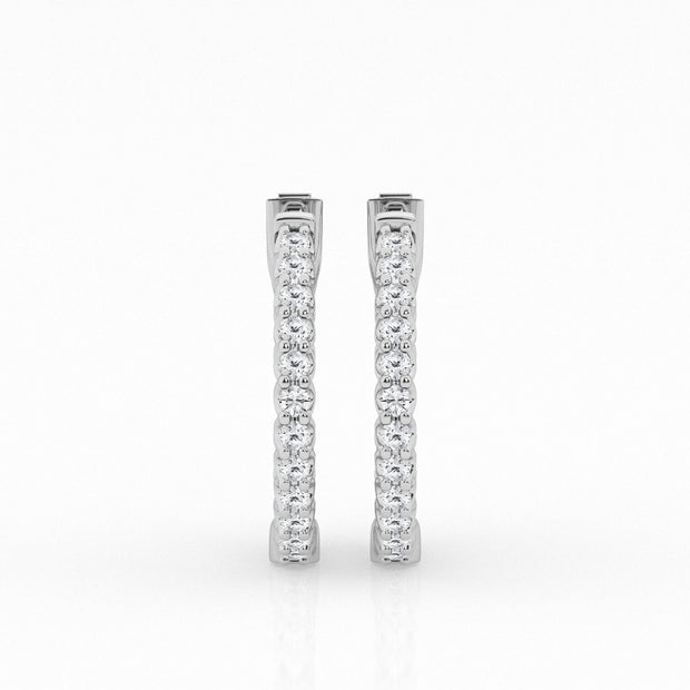 DIAMOND IN & OUT HOOP EARRINGS