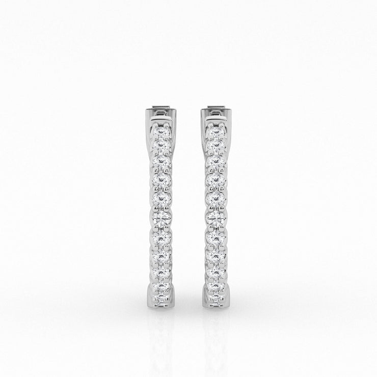 DIAMOND IN & OUT HOOP EARRINGS