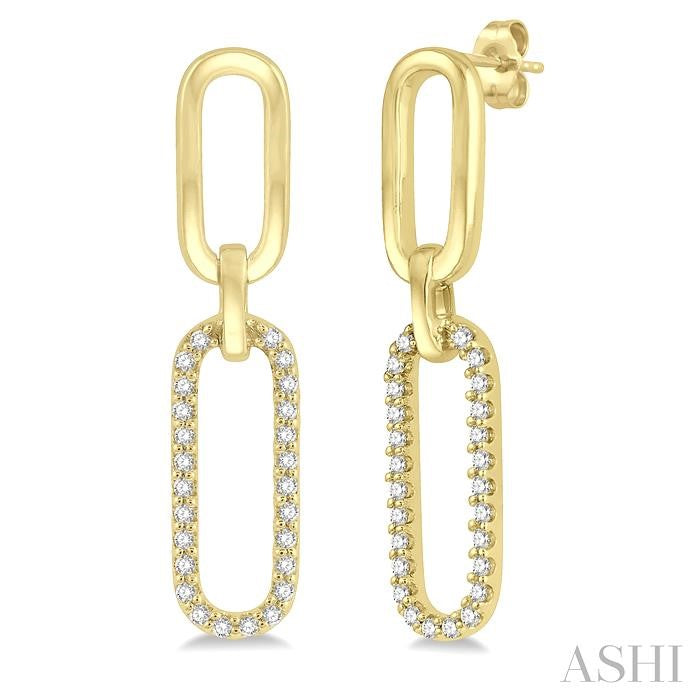 ASHI - DIAMOND PAPERCLIP EARRINGS