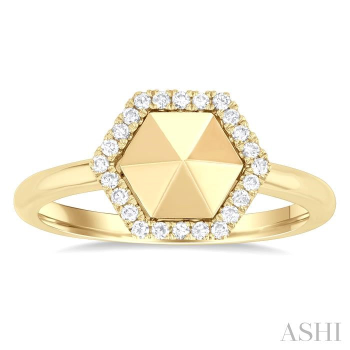 3D HEXAGON DIAMOND RING