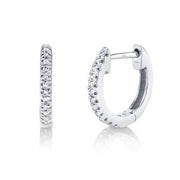 SHY CREATION – PAVE DIAMOND HUGGIE HOOP EARRINGS