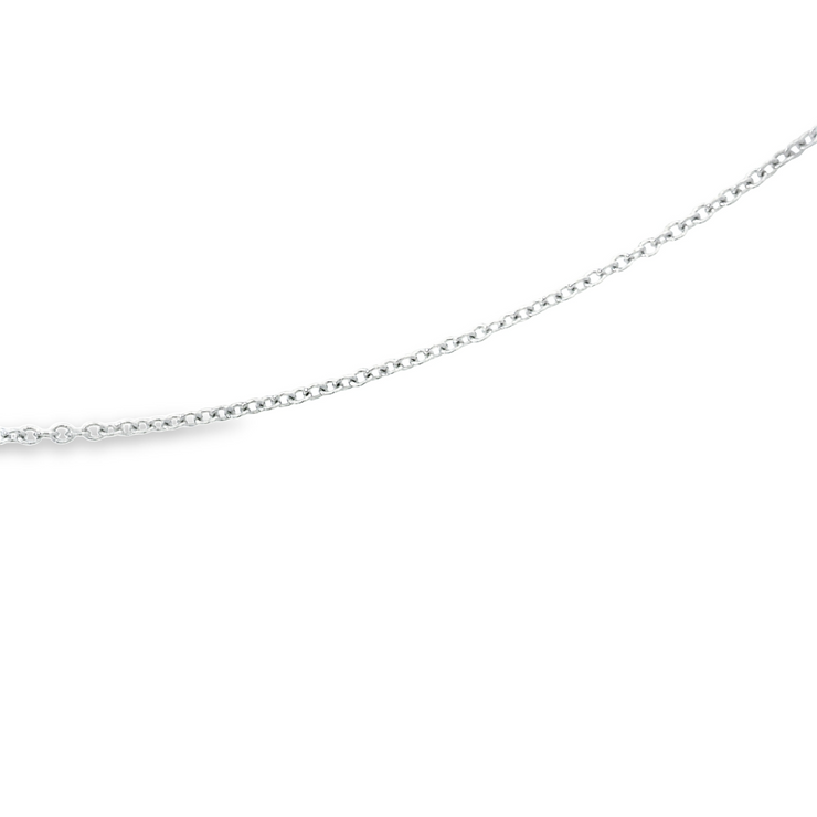 14k White Gold .8mm Round Cable Chain